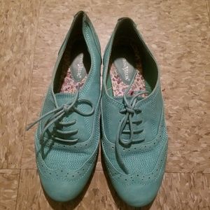 Teal Oxford Shoes 8.5